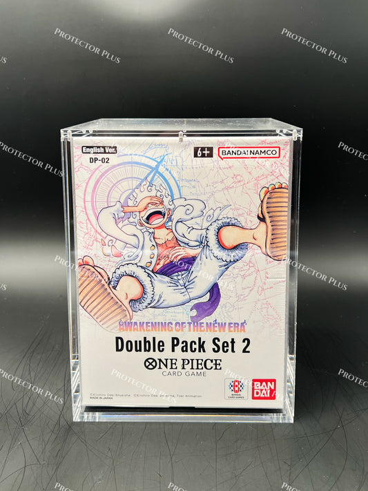One Piece Acrylic Box  for Double Pack Display with 6 Magnets - 6MM Thickness - Perfect Fit