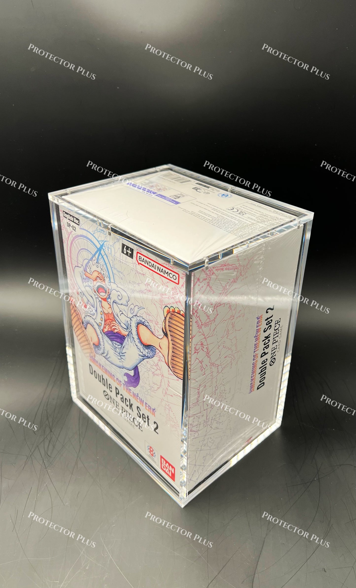 One Piece Acrylic Box for Double Pack Display with 6 Magnets - 6MM Thickness - Perfect Fit