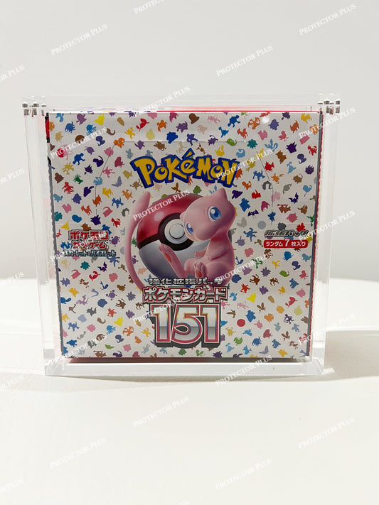Pokemon Acrylic Japanese Regular Booster Box  with 4 Magnets - 6MM Thickness - Perfect Fit