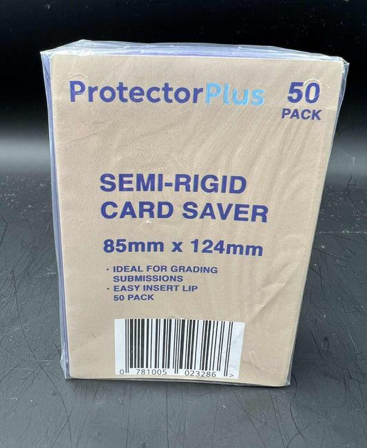50 Pack Protector Plus Graded Card Submission Semi Rigid 1/2 Lip Tall Sleeves